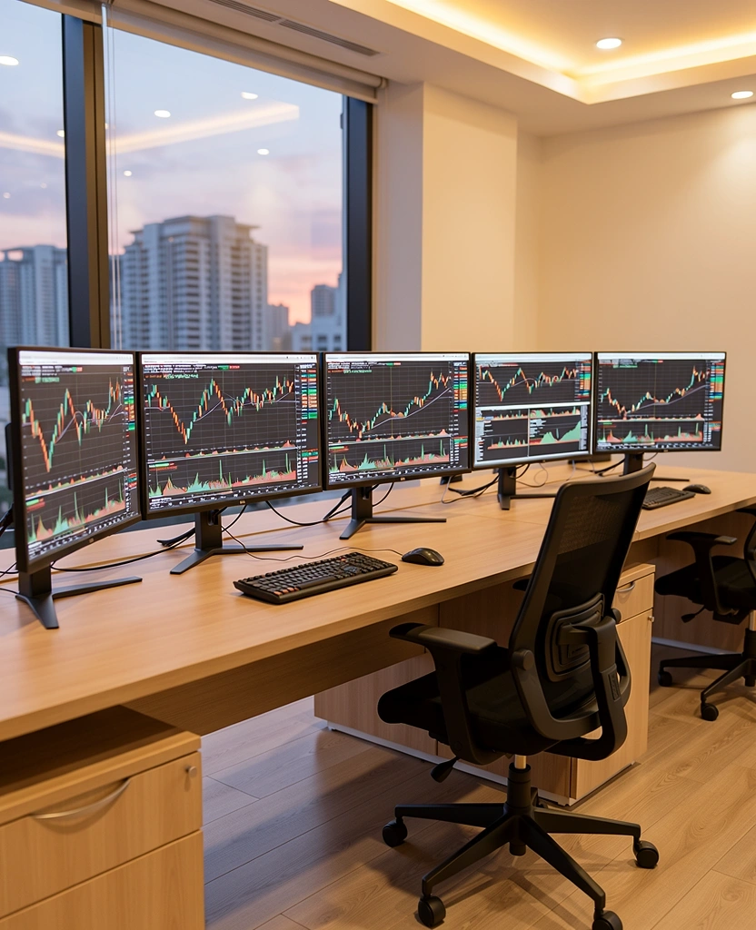 Modern Trading Office Environment